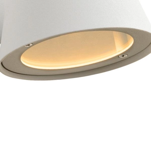 Lucide DINGO-LED - Wall light Outdoor - LED Dim. - GU10 - 1x5W 3000K - IP44 - White - detail 2